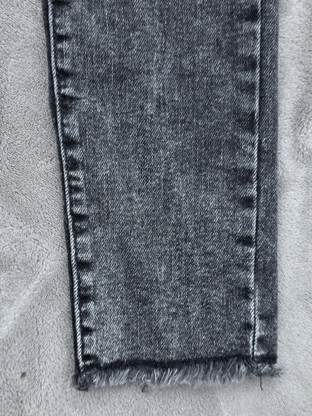 Old Navy Rockstar Jeggings Girls Size 16 Black Acid Wash Raw Hem Skinny Jeans XS